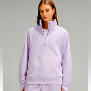 Lululemon Scuba oversized funnel neck half zip long Lilac Either